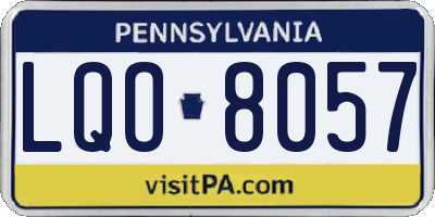 PA license plate LQO8057