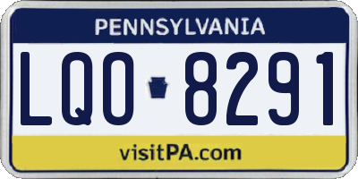 PA license plate LQO8291