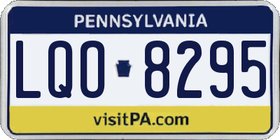 PA license plate LQO8295