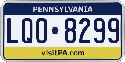 PA license plate LQO8299