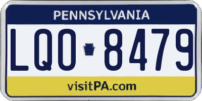 PA license plate LQO8479