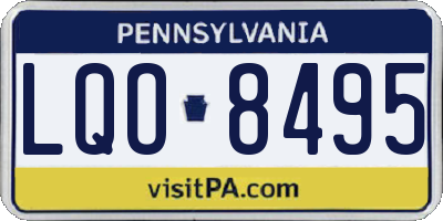 PA license plate LQO8495