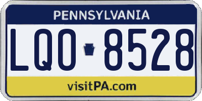 PA license plate LQO8528