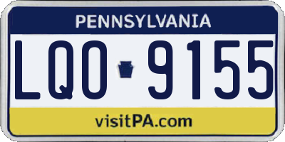 PA license plate LQO9155
