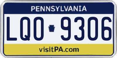 PA license plate LQO9306
