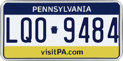 PA license plate LQO9484