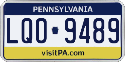 PA license plate LQO9489