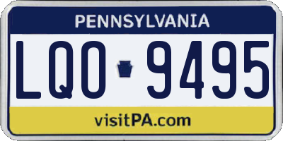 PA license plate LQO9495
