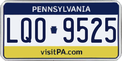 PA license plate LQO9525