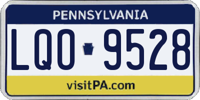 PA license plate LQO9528