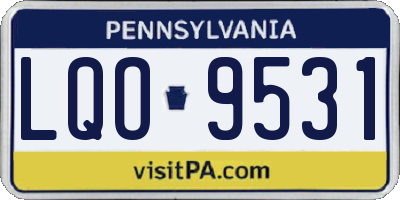 PA license plate LQO9531