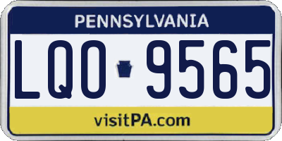 PA license plate LQO9565