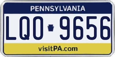PA license plate LQO9656