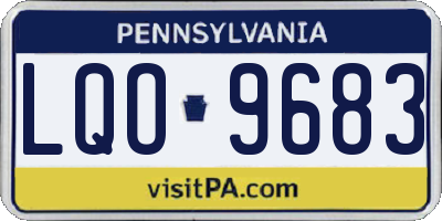 PA license plate LQO9683