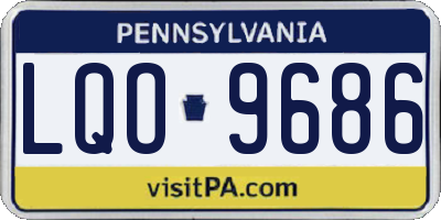 PA license plate LQO9686