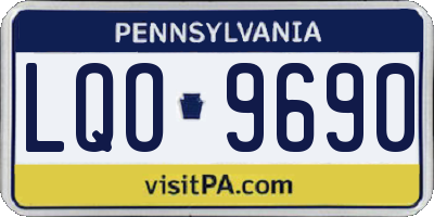 PA license plate LQO9690