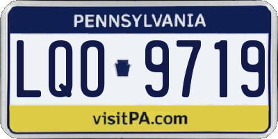 PA license plate LQO9719