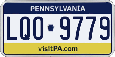 PA license plate LQO9779
