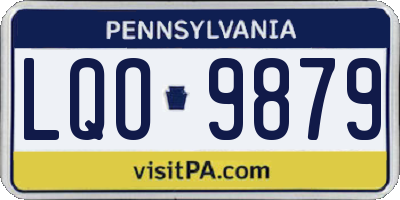 PA license plate LQO9879