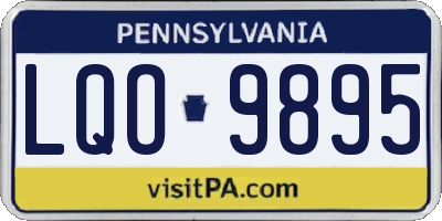 PA license plate LQO9895