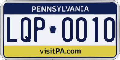 PA license plate LQP0010