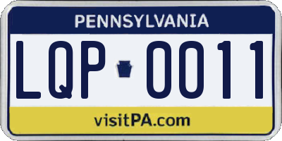 PA license plate LQP0011