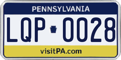 PA license plate LQP0028
