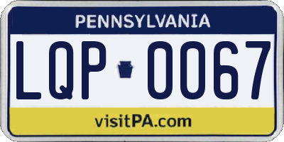 PA license plate LQP0067