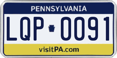 PA license plate LQP0091