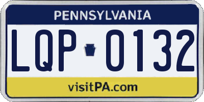 PA license plate LQP0132