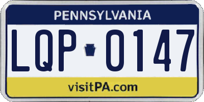 PA license plate LQP0147
