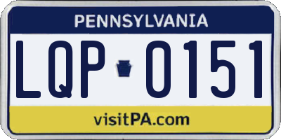 PA license plate LQP0151