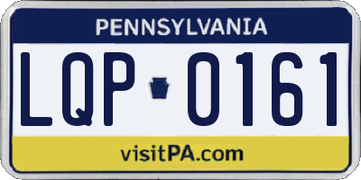 PA license plate LQP0161