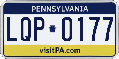 PA license plate LQP0177