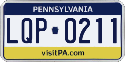 PA license plate LQP0211