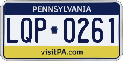PA license plate LQP0261