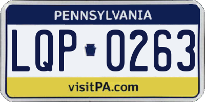 PA license plate LQP0263