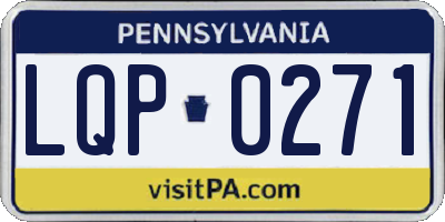 PA license plate LQP0271