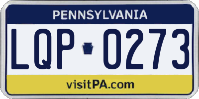 PA license plate LQP0273
