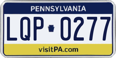 PA license plate LQP0277