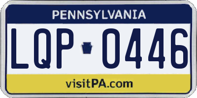PA license plate LQP0446
