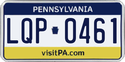 PA license plate LQP0461