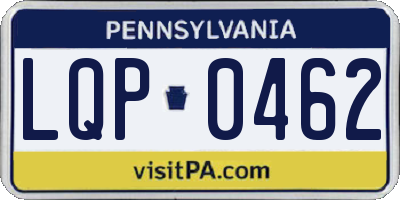 PA license plate LQP0462