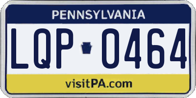 PA license plate LQP0464