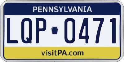 PA license plate LQP0471