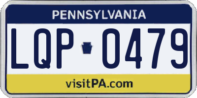 PA license plate LQP0479