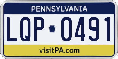 PA license plate LQP0491