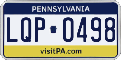 PA license plate LQP0498