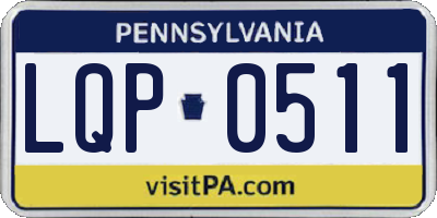 PA license plate LQP0511