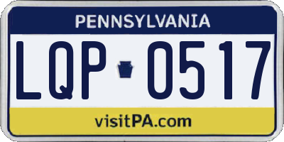 PA license plate LQP0517